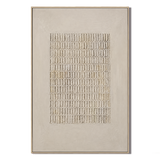 "Rhythmic Order" – Wabi-Sabi Cream Minimalist Relief Acrylic Painting