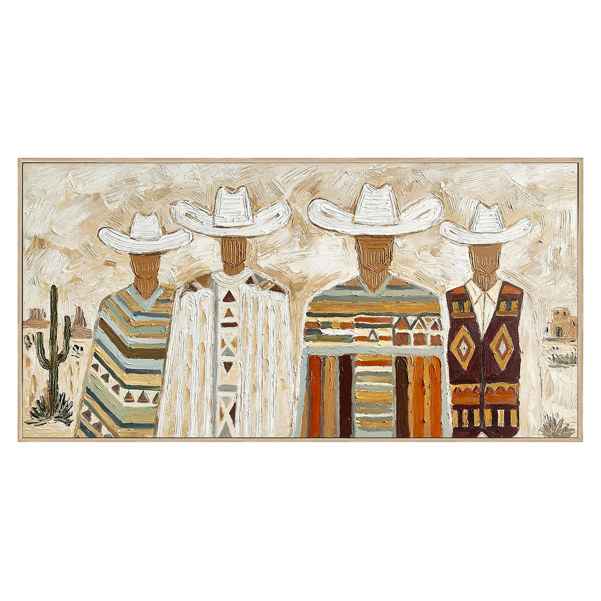 “Desert Kinship” – Southwestern Cowboy Impasto Oil Painting