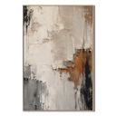"Plain corner" – Wabi-Sabi Earth Tone Textured Abstract Acrylic Painting