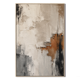 "Plain corner" – Wabi-Sabi Earth Tone Textured Abstract Acrylic Painting