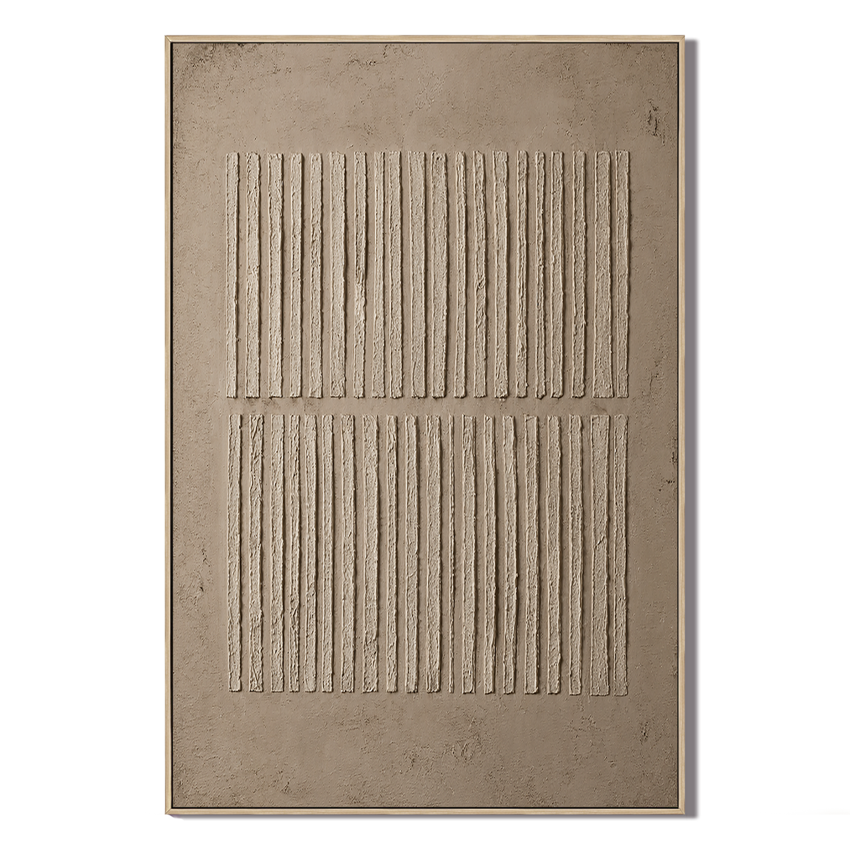 "Architectural Silence" – Wabi-Sabi Sand Tone Abstract Acrylic Painting