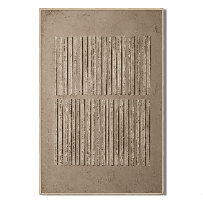 "Architectural Silence" – Wabi-Sabi Sand Tone Abstract Acrylic Painting