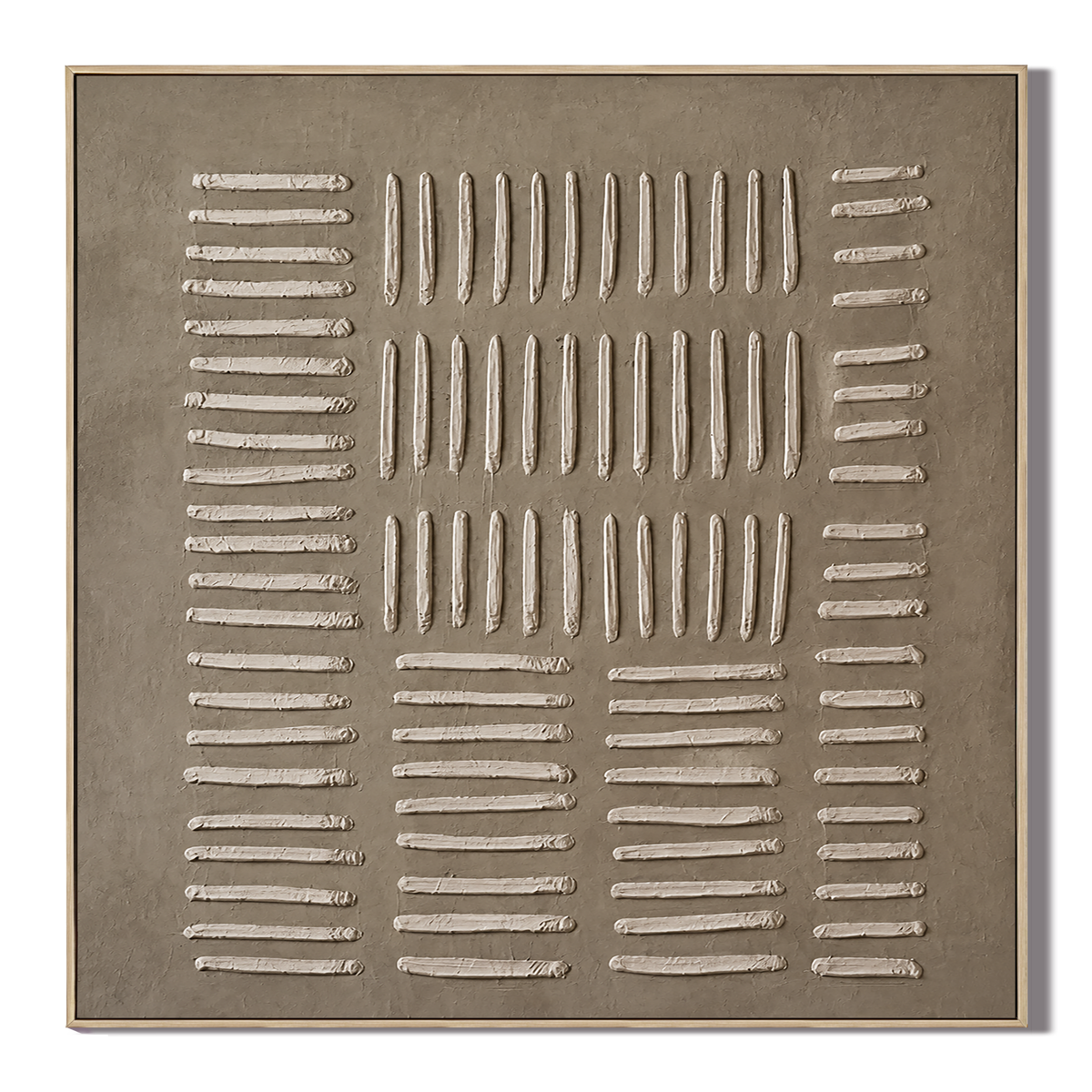 "Rhythmic Silence" – Wabi-Sabi Earth Tone Abstract Textured Acrylic Painting