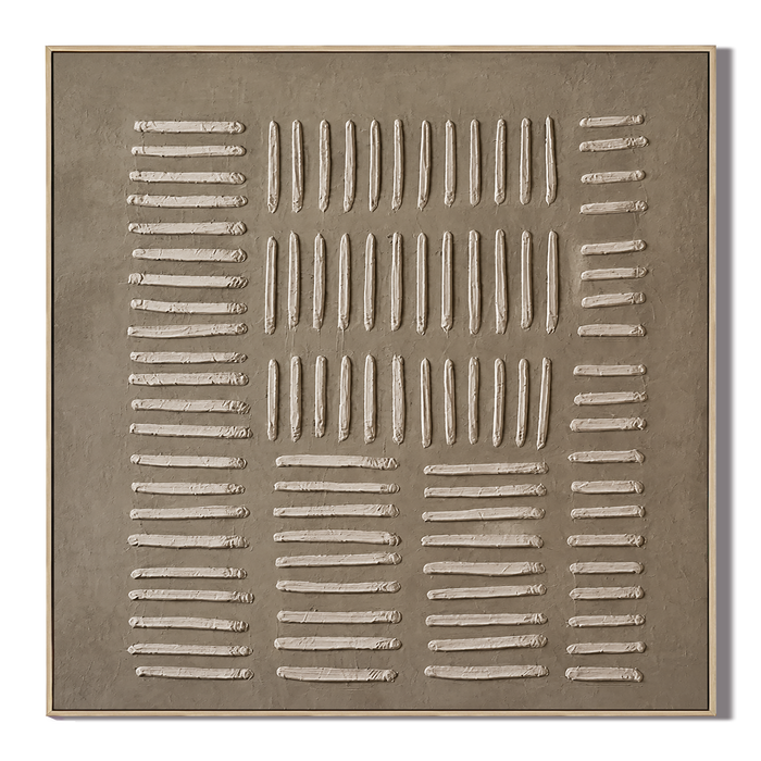 "Rhythmic Silence" – Wabi-Sabi Earth Tone Abstract Textured Acrylic Painting