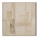 “Tranquility and Harmony” – Wabi-Sabi Beige and Off-White Textured Acrylic Painting