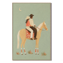 "Crescent Serenade" – Romantic Western Couple Impasto Oil Painting
