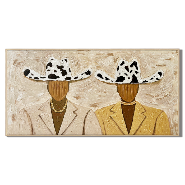 “Ranch Brothers” – Western Cowboy Impasto Oil Painting