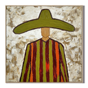 "Desert Mariachi" – Vintage Mexican Cowboy Textured Oil Painting