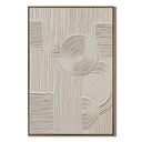 "Quiet Rhythm" – Wabi Sabi White Geometric Textured Painting