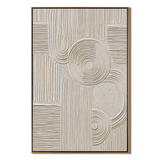 "Quiet Rhythm" – Wabi Sabi White Geometric Textured Painting