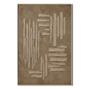 "Earthy Folds" – Wabi-Sabi Taupe & Sand Geometric Textured Abstract Relief Painting