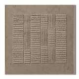 "Neutral Matrix "—Wabi-Sabi Warm Gray Geometric Texture Relief Acrylic Painting