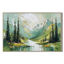 "Secret Forest" – Textured Mountain Valley Palette Knife Oil Painting