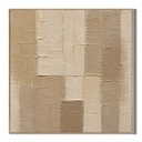 "Desert Bloom" – Wabi-Sabi Beige & Taupe Textured Geometric Acrylic Painting