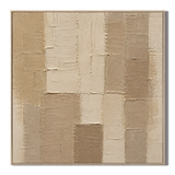 "Desert Bloom" – Wabi-Sabi Beige & Taupe Textured Geometric Acrylic Painting
