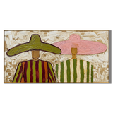 “Sunlit Companions” – Mexican Folk Portrait Impasto Oil Painting