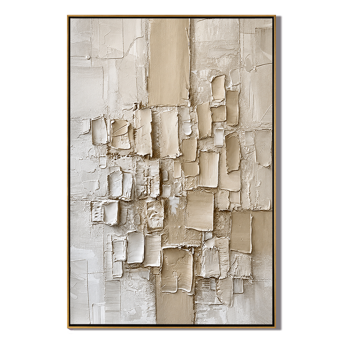 "Quiet Architecture" – Wabi Sabi Neutral Textured Abstract Painting