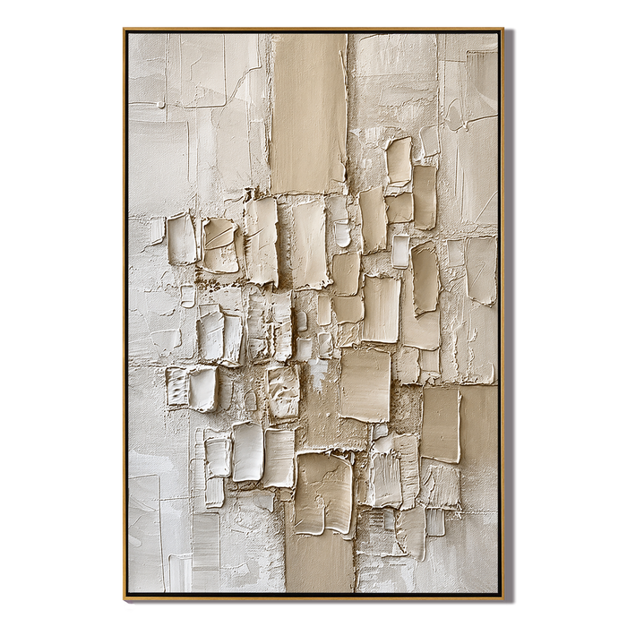 "Quiet Architecture" – Wabi Sabi Neutral Textured Abstract Painting