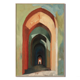 "Portal of Solitude" – Architectural Archway Terracotta Oil Painting