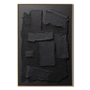 "Shadow Relic" – Black Wabi Sabi Abstract Textured Wall Art