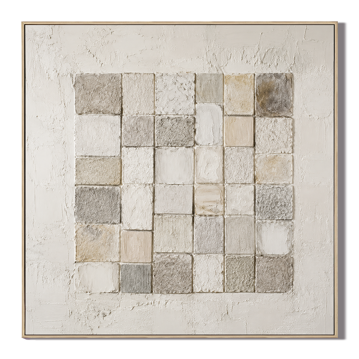 "Tapestry of Silence" – Wabi-Sabi Textured Neutral Abstract Wall Art