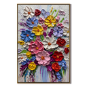 "Garden Sonata" – Colorful Impasto Floral Oil Painting