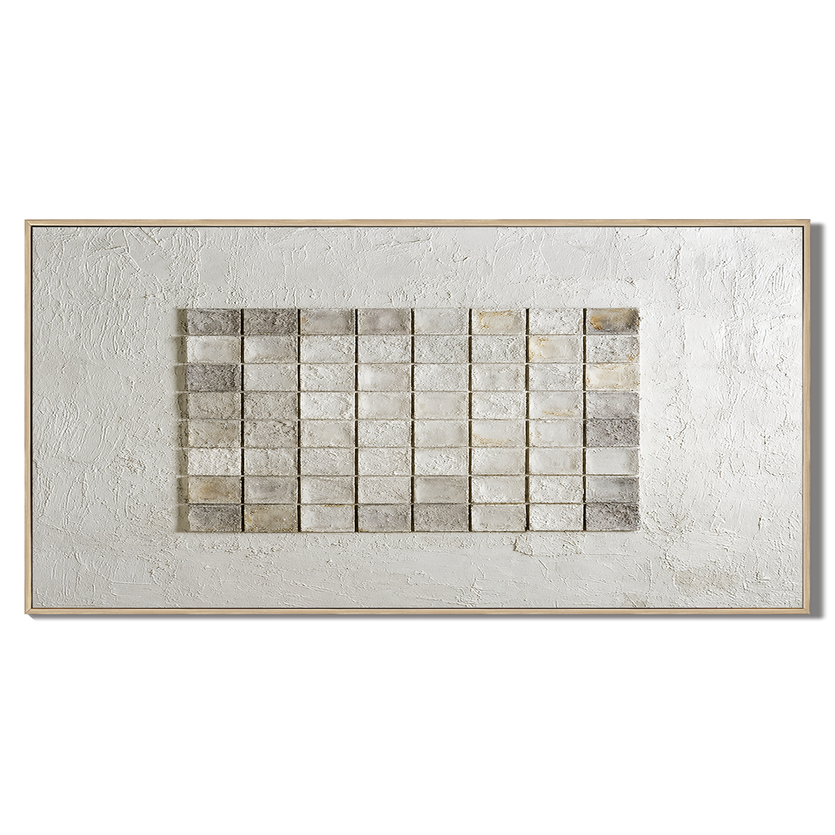 "Traces of Order" – Wabi-Sabi Cream and Beige Mixed Media Abstract Textured Painting
