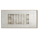 "Traces of Order" – Wabi-Sabi Cream and Beige Mixed Media Abstract Textured Painting