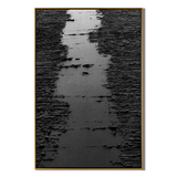 "Silent Passage" – Black Wabi Sabi Abstract Textured Wall Art