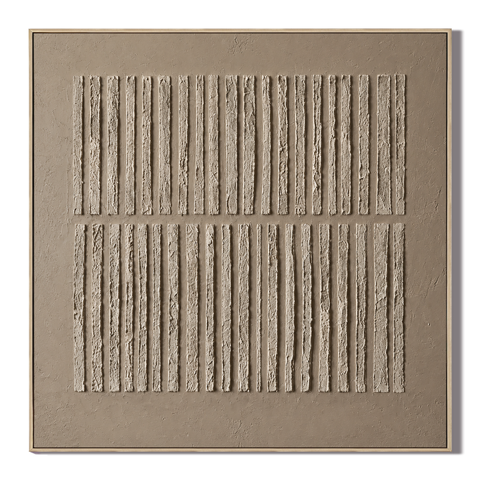 “Tactile Echoes” – Wabi-Sabi Beige Textured Minimalist Acrylic Painting