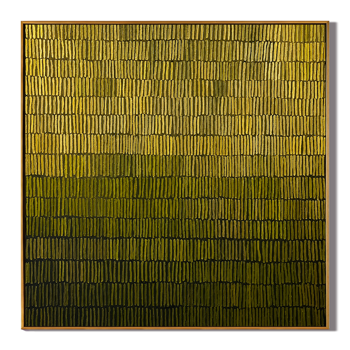 "Moss Rhythm" – Olive Green Textured Pattern Painting
