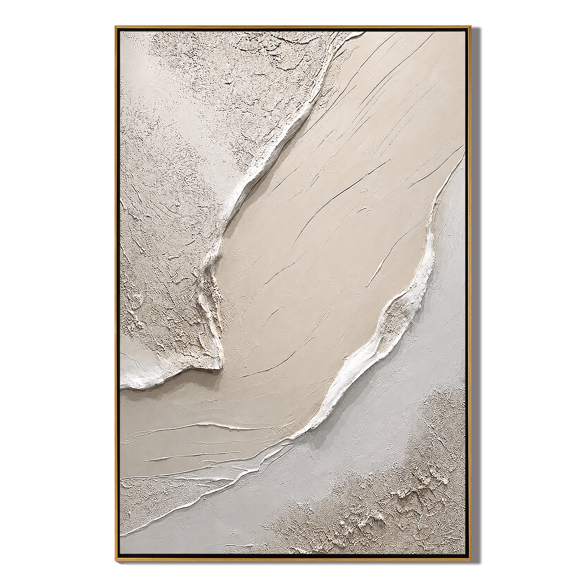 "Stonewashed Drift" – Wabi Sabi Neutral Textured Abstract Painting