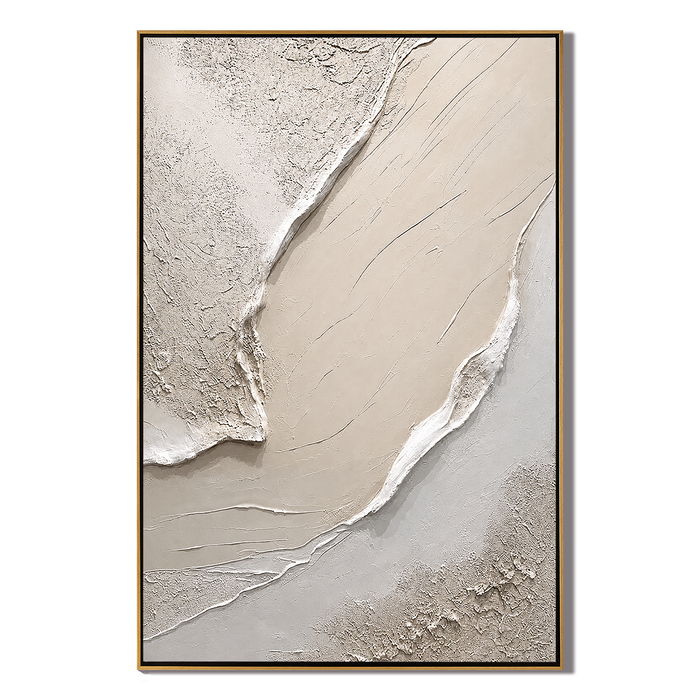"Stonewashed Drift" – Wabi Sabi Neutral Textured Abstract Painting