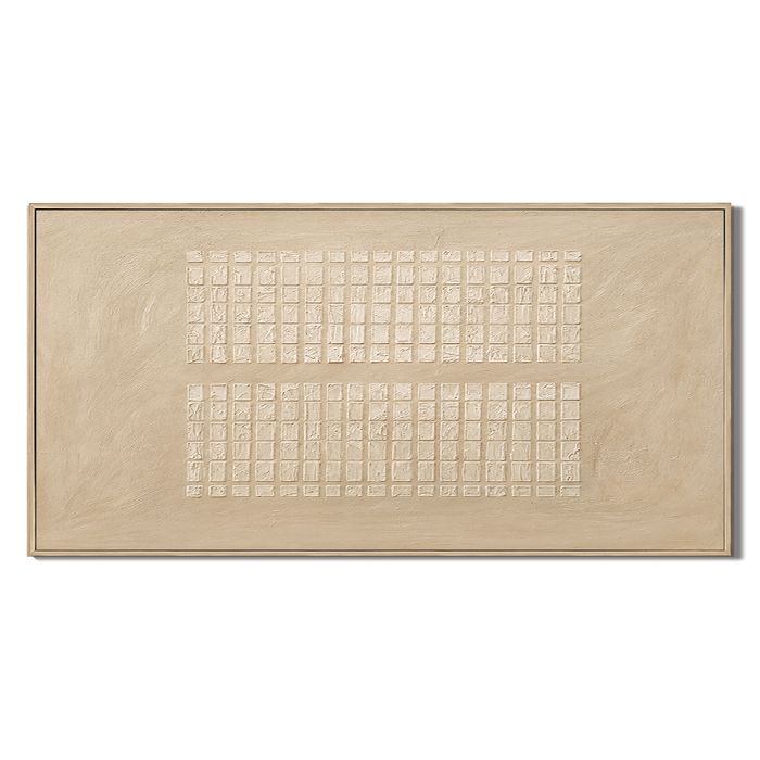 "Echoes of Memory" – Wabi-Sabi Beige Textured Minimalist Acrylic Painting