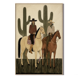"Desert Companions" – Modern Western Equestrian Warm Earth Tone Oil Painting