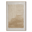 "Tranquil Foundations" – Wabi-Sabi Beige Relief Textured Acrylic Painting