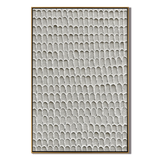 "Serene Scales" – Wabi Sabi White Textured Pattern Painting