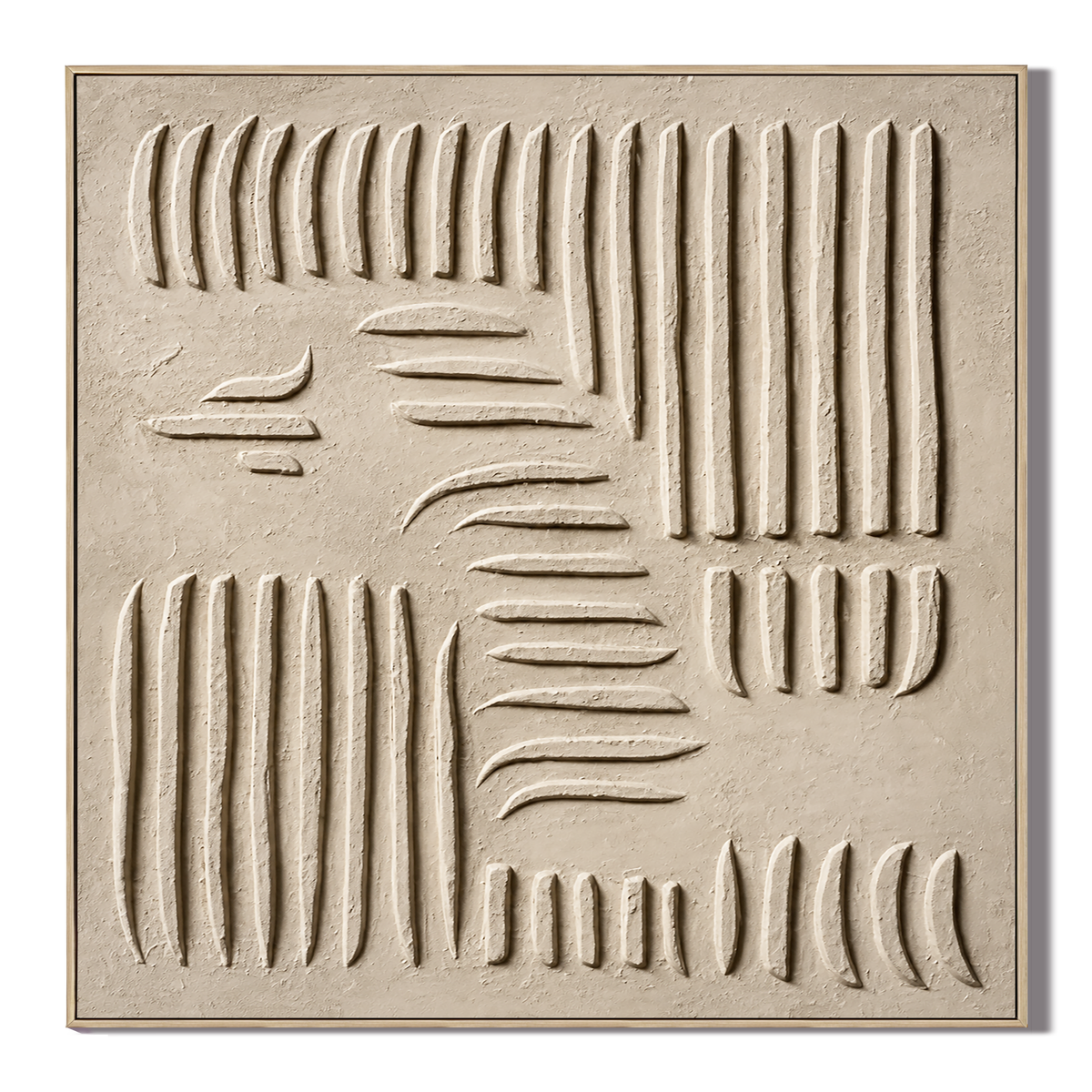 "Organic Cadence" – Wabi-Sabi Sand Tone Abstract Acrylic Painting