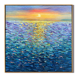 "Morning Tide" – Ocean Sunrise Textured Oil Painting