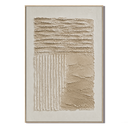 "Textured Maze"—An Abstract Acrylic Painting with Wabi-Sabi Warm Beige Textures