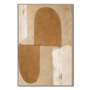 "Plain outline" – Wabi-Sabi Minimalist Earthy Brown Abstract Oil Painting