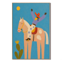 "High Desert Jubilee" – Contemporary Folk Art Whimsical Cowboy Painting