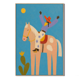 "High Desert Jubilee" – Contemporary Folk Art Whimsical Cowboy Painting