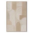 "Sacred Geometry" – Wabi-Sabi Neutral Beige Relief Textured Acrylic Painting