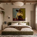 "Twilight Martini" – Vintage Chic Figurative Palette Knife Oil Painting