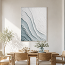 "Glacial Whisper" – Ice Blue Wabi Sabi Textured Abstract Painting