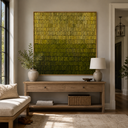 "Moss Rhythm" – Olive Green Textured Pattern Painting