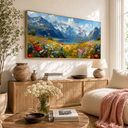 "Mountain Romance" – Impressionist Mountain Meadow & Wildflower Oil Painting