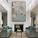"Spring's Awakening" – Contemporary Textured Floral Blossom Palette Knife Oil Painting