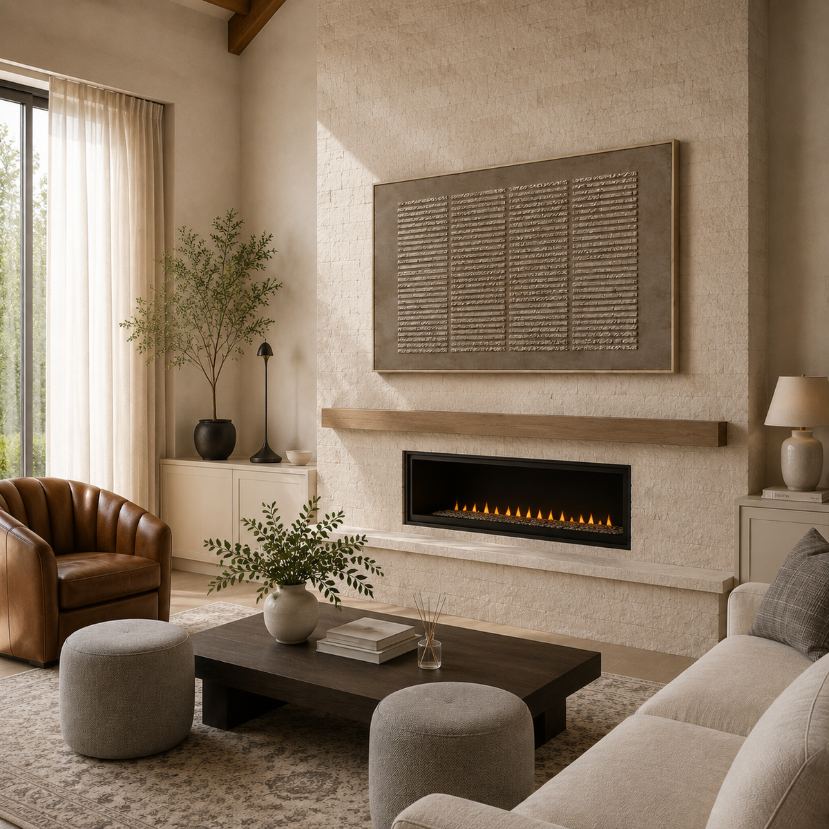 "Echoes of Earth" – Wabi-Sabi Neutral Textured Canvas